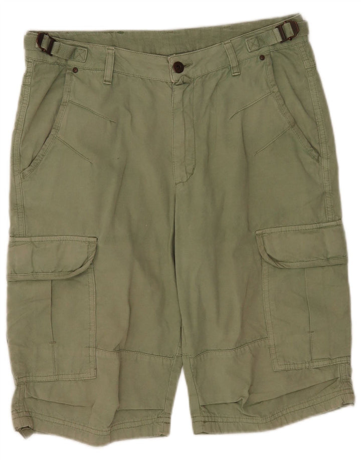 Champion Herre Cargo Shorts Medium W30 Grøn Bomuld