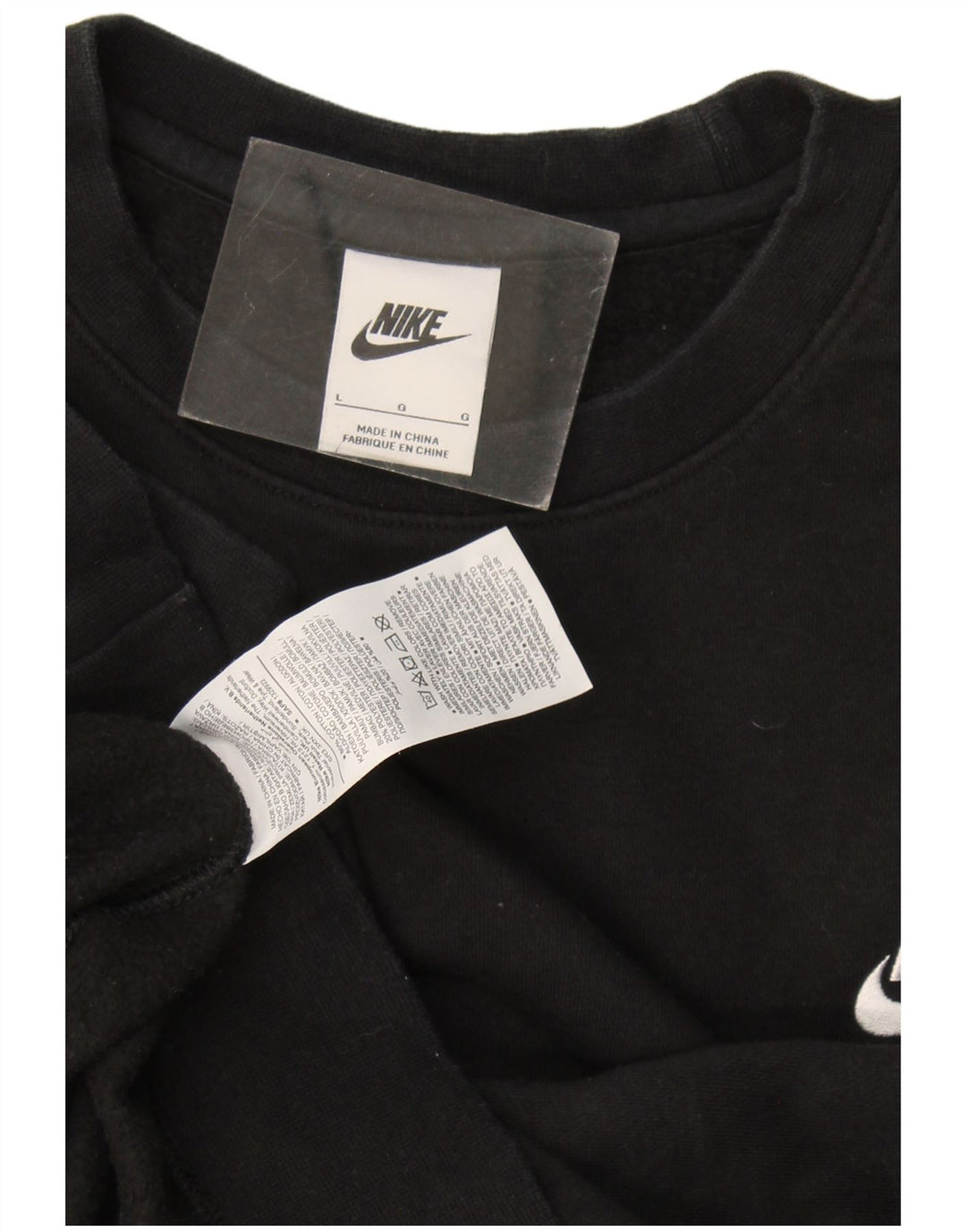 Nike Sweatshirt til mænd, stor sort bomuld