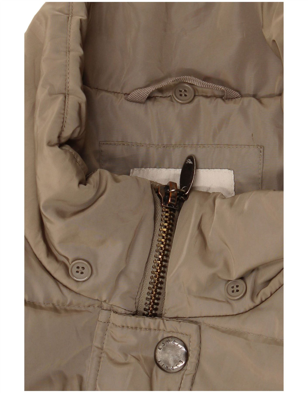 Esprit Womens Polstret Frakke UK 16 Large Khaki Polyester