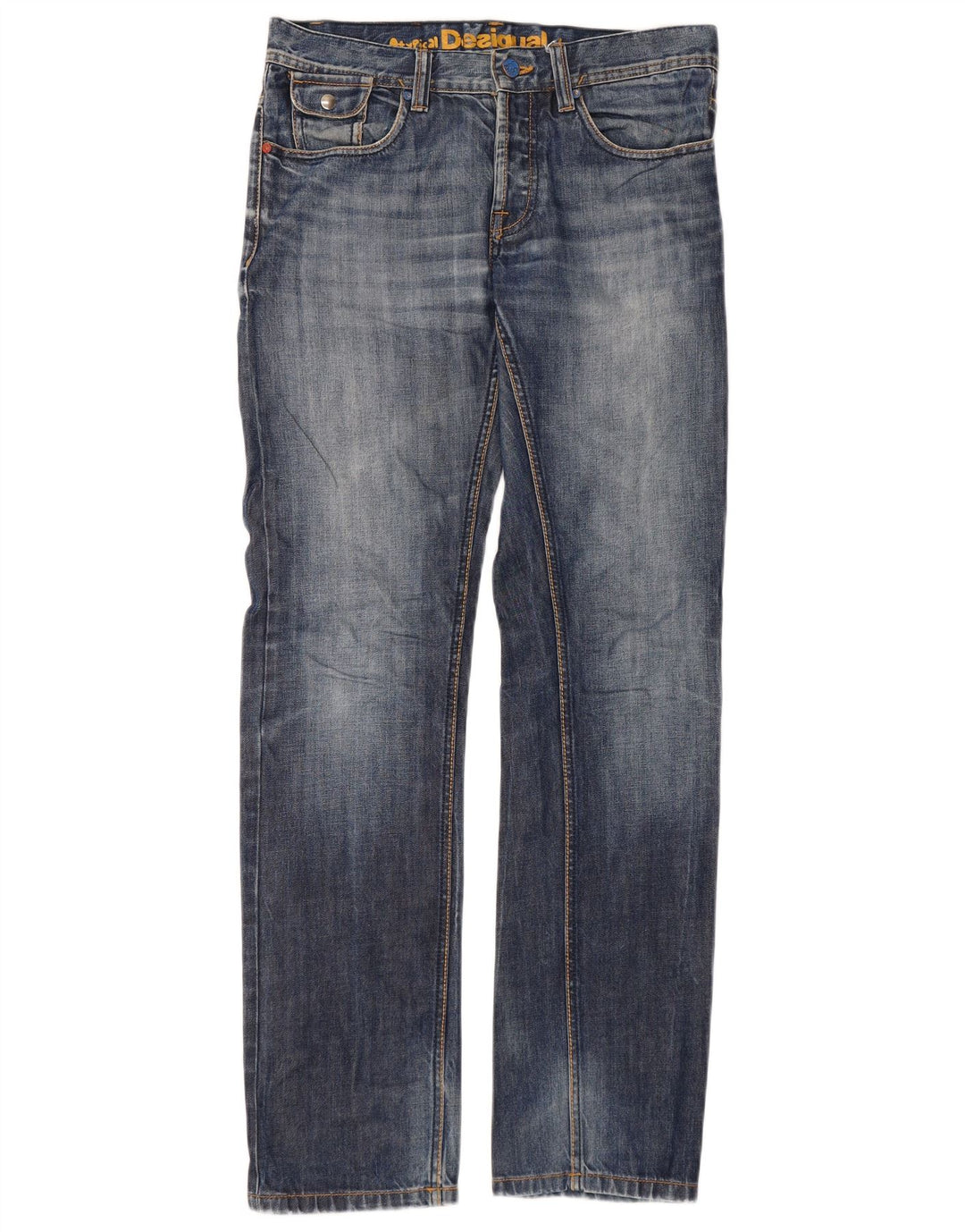 Desigual Straight Jeans til mænd W30 L33 Blå Bomuld