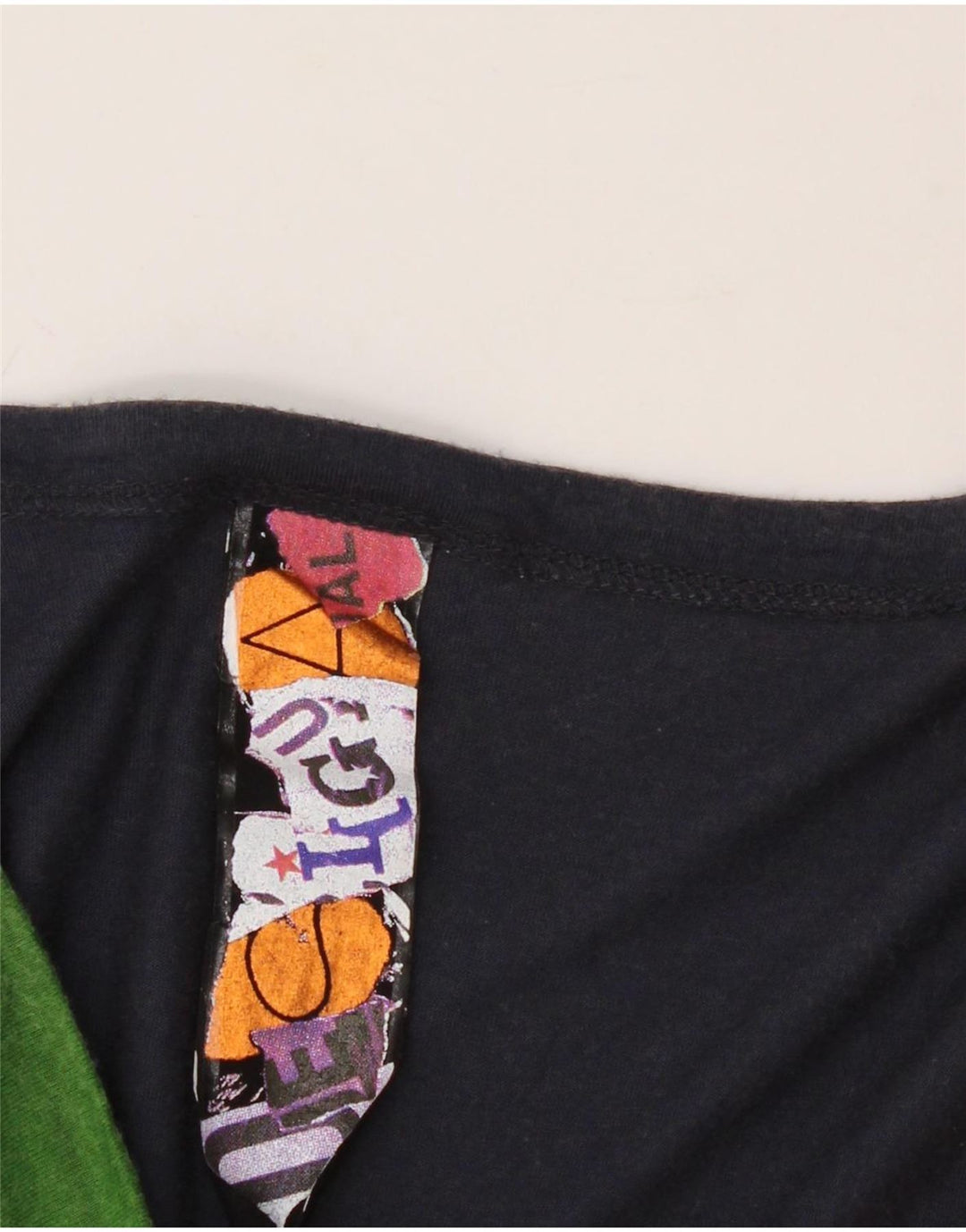 DESIGUAL kvinders abstrakt mønster grafisk top langærmet UK 10 Lille rød