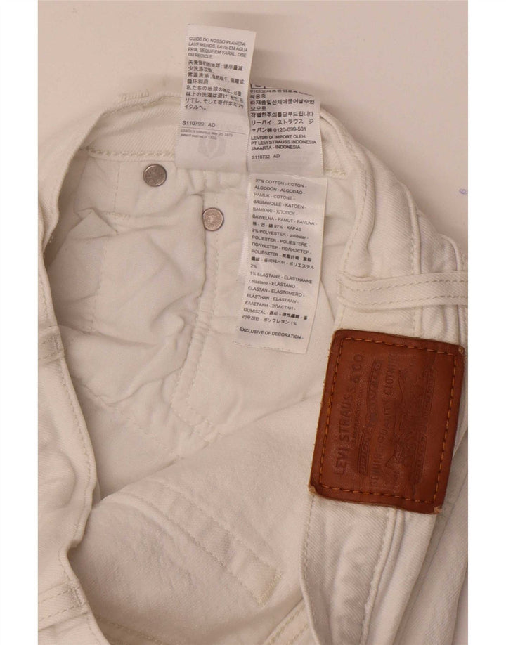Levi's Dame Ribcage Straight Jeans W30 L29 Hvid Bomuld