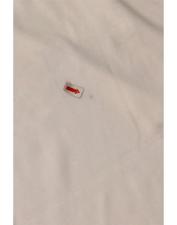 GAS Grafisk poloshirt til kvinder UK 18 XL Hvid bomuld