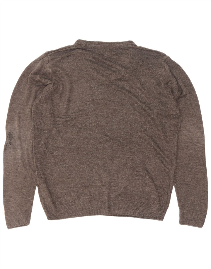 Marks & Spencer Herre V-hals sweater Medium Grå Akryl