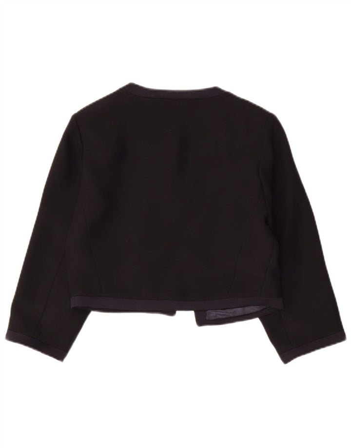 MONSOON Womens 3/4 Sleeve Bolero Jacket UK 8 Small Black Polyester