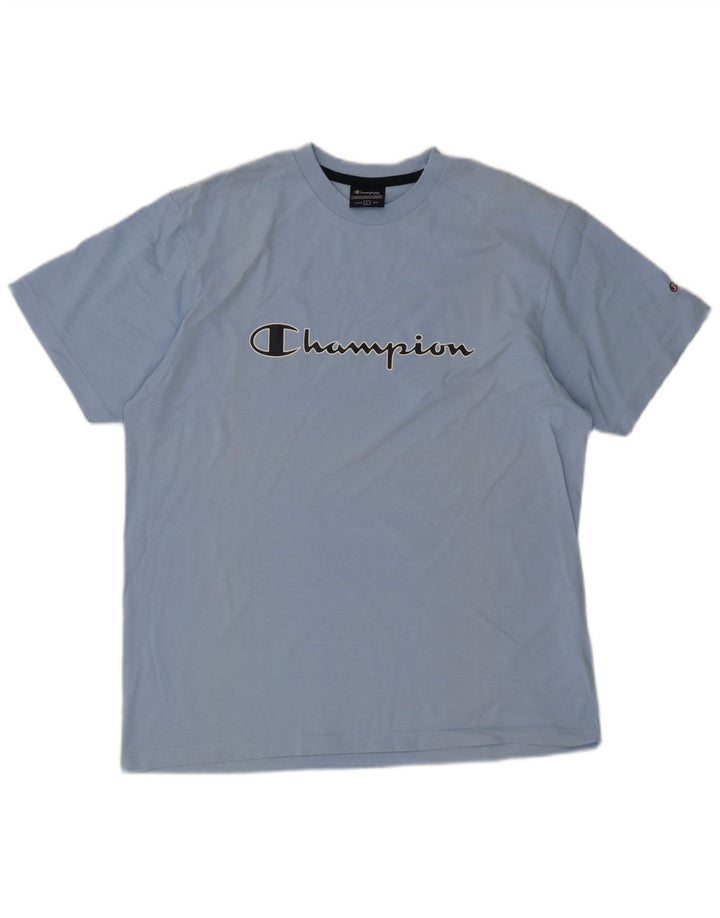 Champion Herre Grafisk T-Shirt Top Stor Blå
