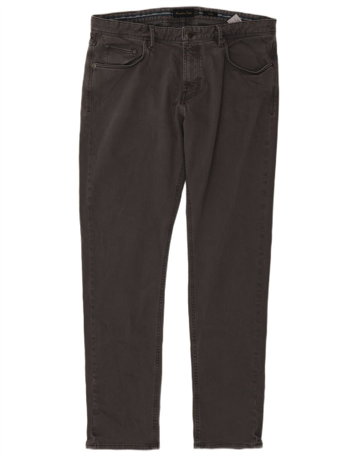 Massimo Dutti Herre Slim Jeans EU 46 XL W36 L32 Grå Bomuld