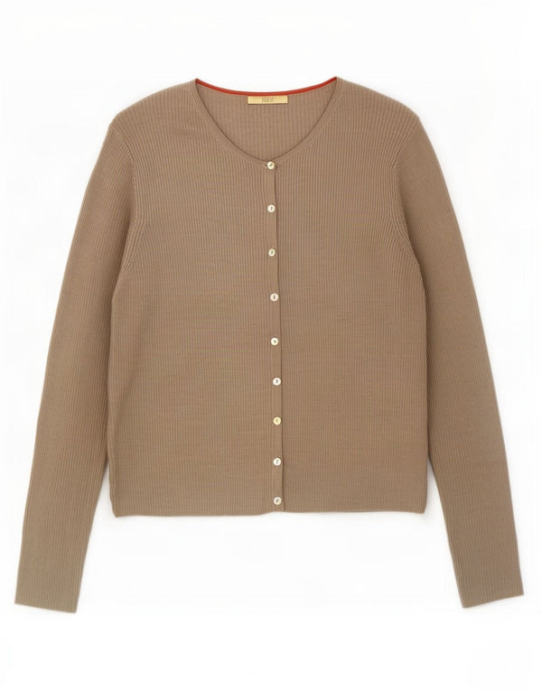 Marks & Spencer Dame Cardigan Top UK 18 XL Khaki Silk