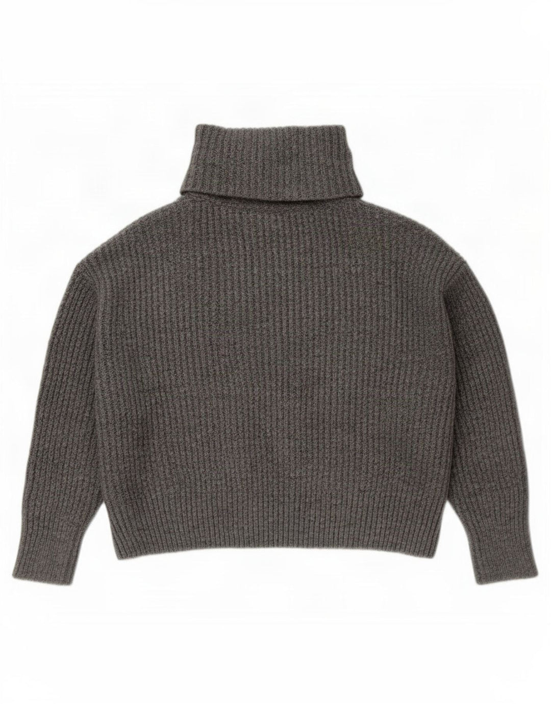 Zara Dame Oversized Roll Neck Jumper Sweater UK 14 Medium Grå Akryl