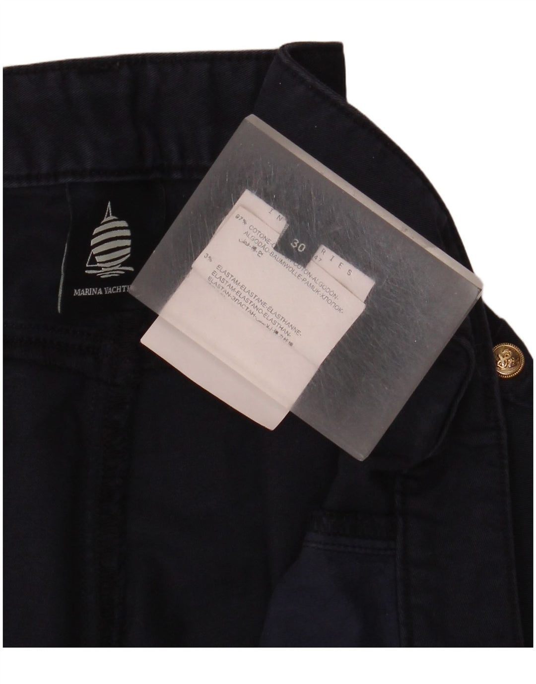 Marina Yachting Dame Casual Shorts W30 Medium Navyblå Bomuld