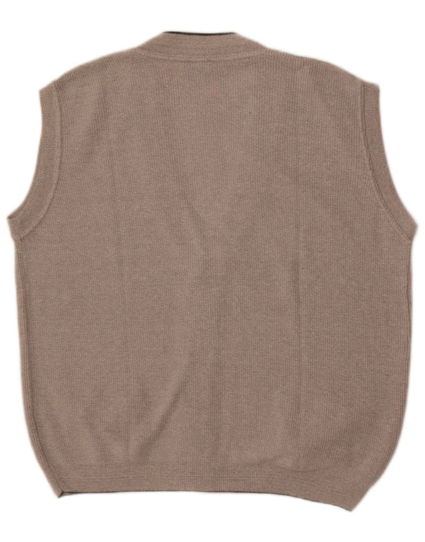 Conte Massimo Herre ærmeløs cardigantrøje Medium Grå Bomuld