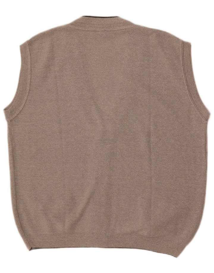 Conte Massimo Herre ærmeløs cardigantrøje Medium Grå Bomuld