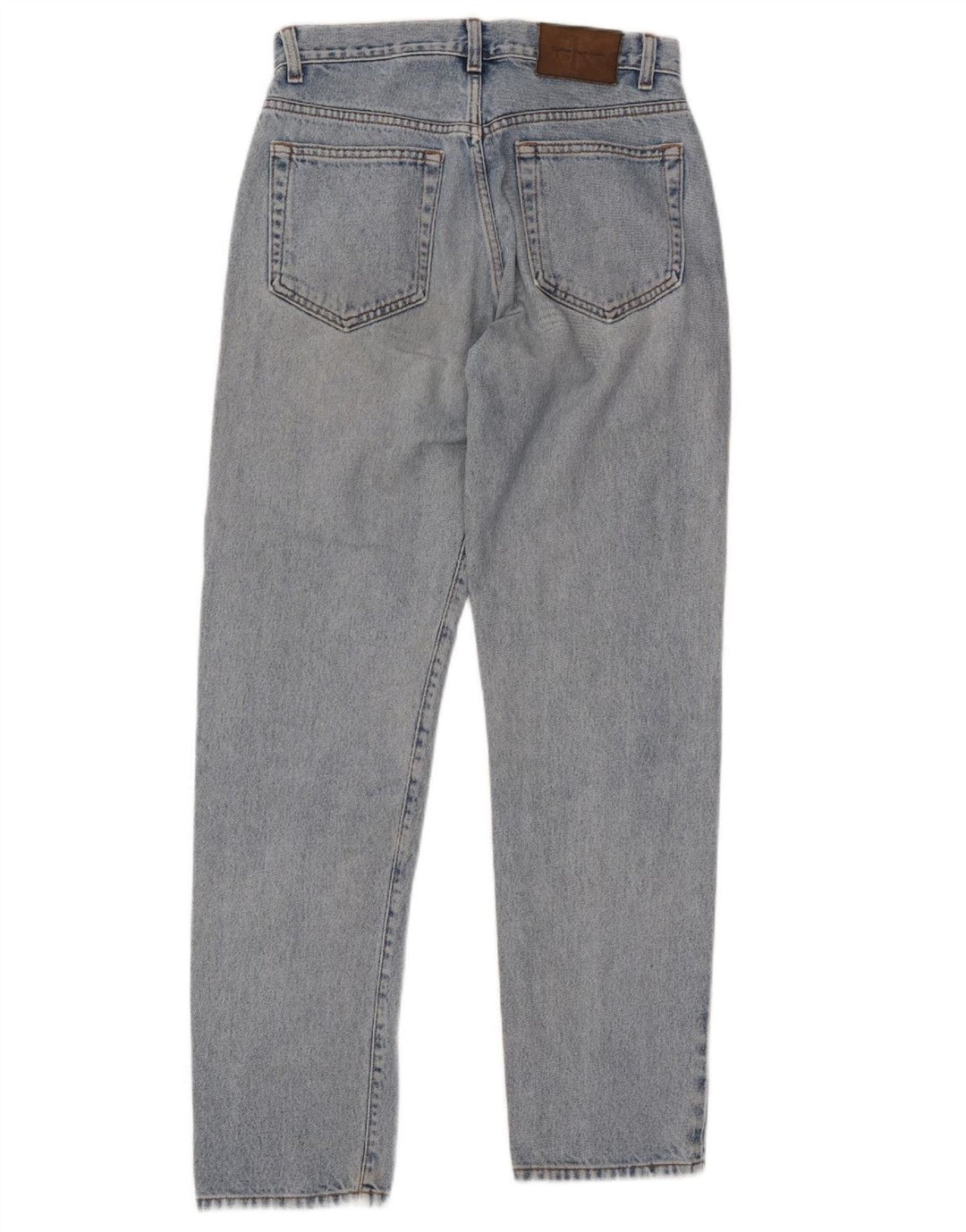 CALVIN KLEIN Dame Straight Jeans US 8 Medium W30 L32 Blå Bomuld