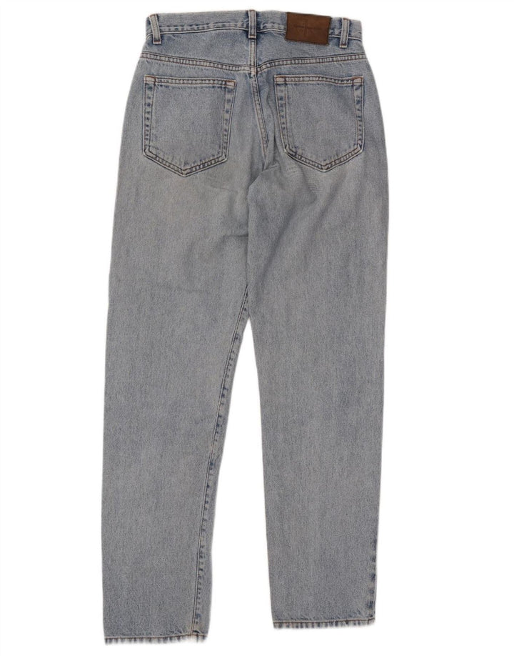 CALVIN KLEIN Dame Straight Jeans US 8 Medium W30 L32 Blå Bomuld