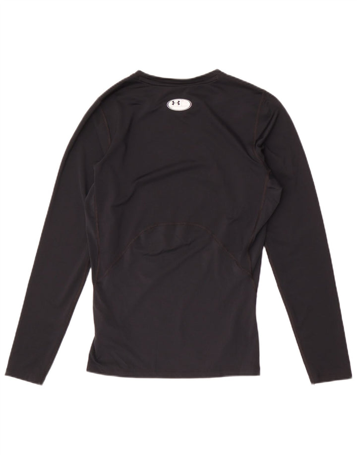 Under Armour Herre Heat Gear Top Langærmet Stor Sort Polyester