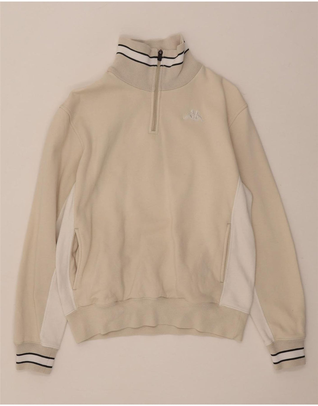 Kappa Sweatshirt med lynlås til kvinder DK 14 Medium Beige Colourblock