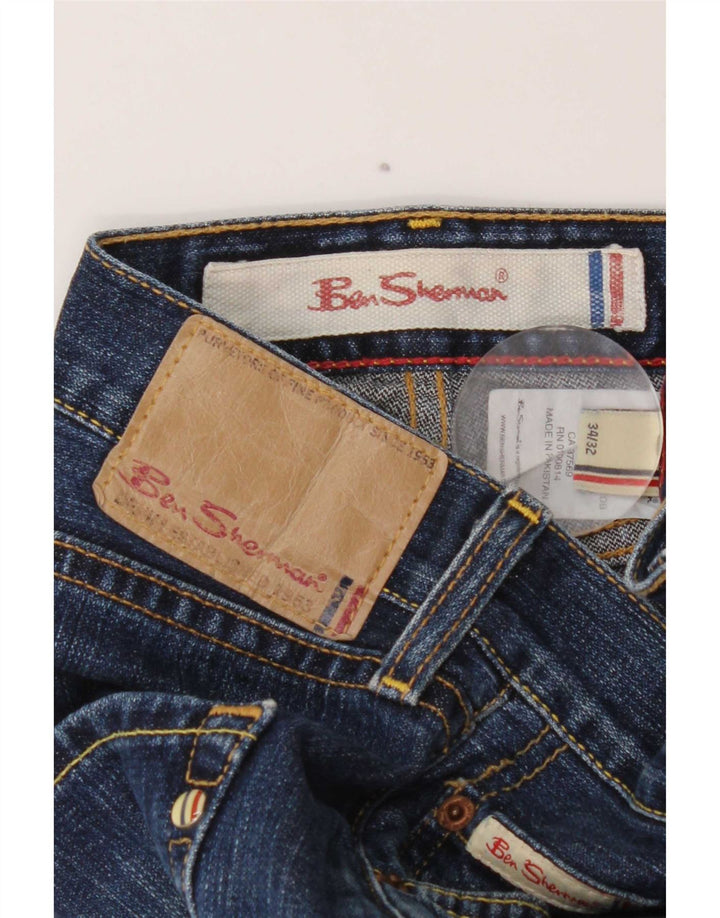 Ben Sherman Straight Jeans til mænd W34 L32 blå bomuld