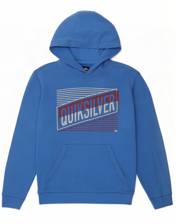 Quiksilver drenge grafisk hættetrøje 11-12 år blå bomuld