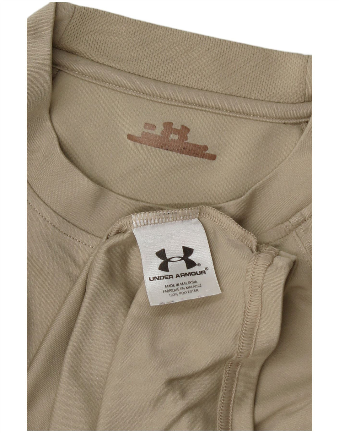 Under Armour Herre T-Shirt Top Stor Beige Polyester