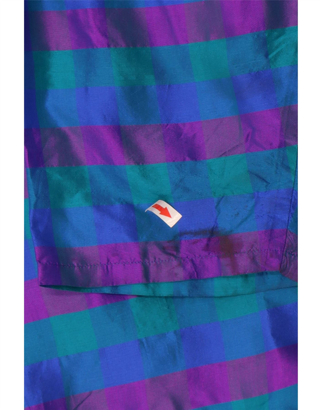 Vintage Dame Open Blazer Jacket UK 14 Medium Blue Check