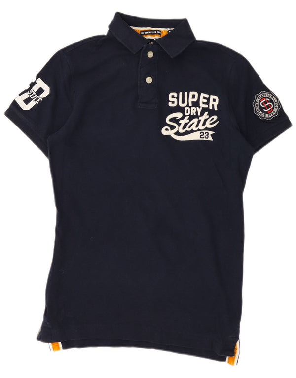 Superdry Grafisk Rugby Polo Shirt til mænd Medium Navy Blue