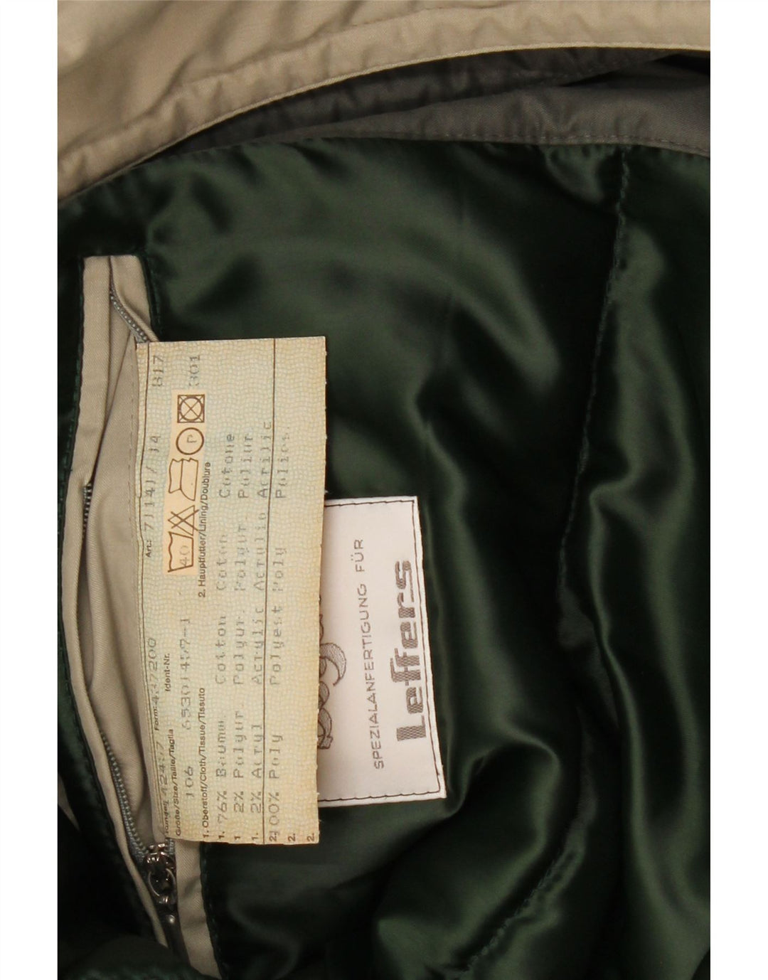 BUGATTI Herre Windbreaker Coat UK 44 2XL Beige Bomuld