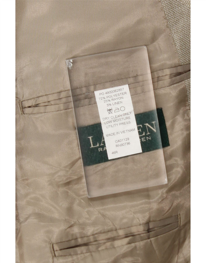 Ralph Lauren Herre 2 Button Blazer Jacket UK 46 2XL Grå Polyester