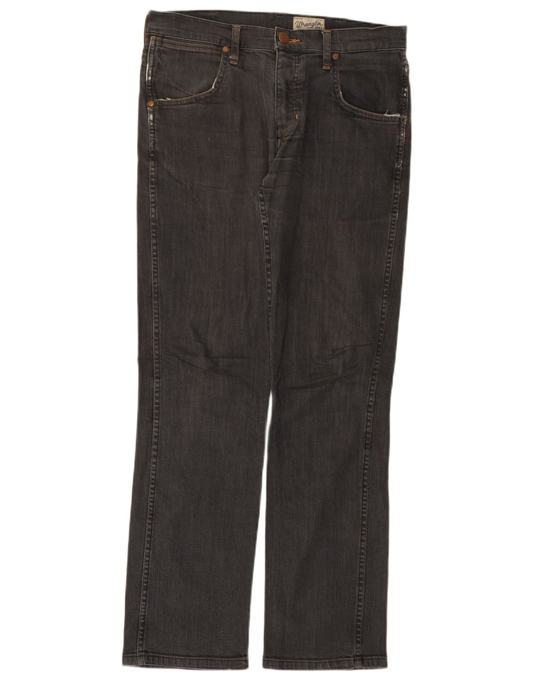 WRANGLER Herre Crank Straight Jeans W32 L32 Grå Bomuld