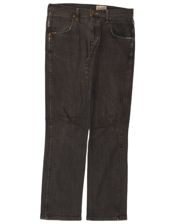 WRANGLER Herre Crank Straight Jeans W32 L32 Grå Bomuld