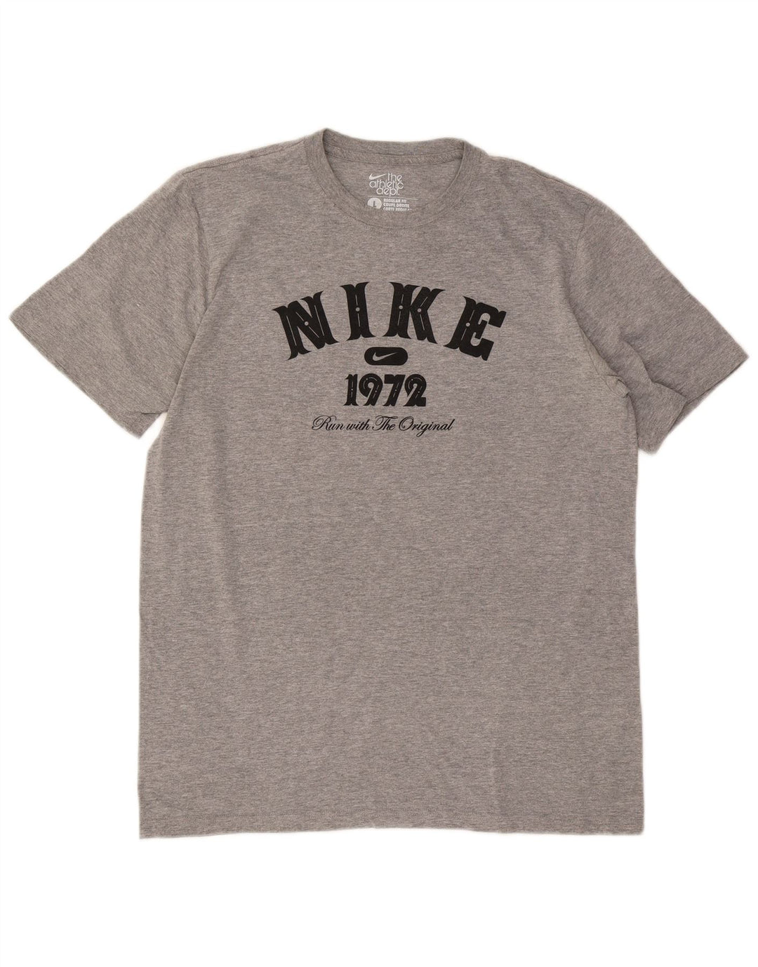 Nike Herre Regular Fit Grafisk T-Shirt Top Stor Grå Flecked