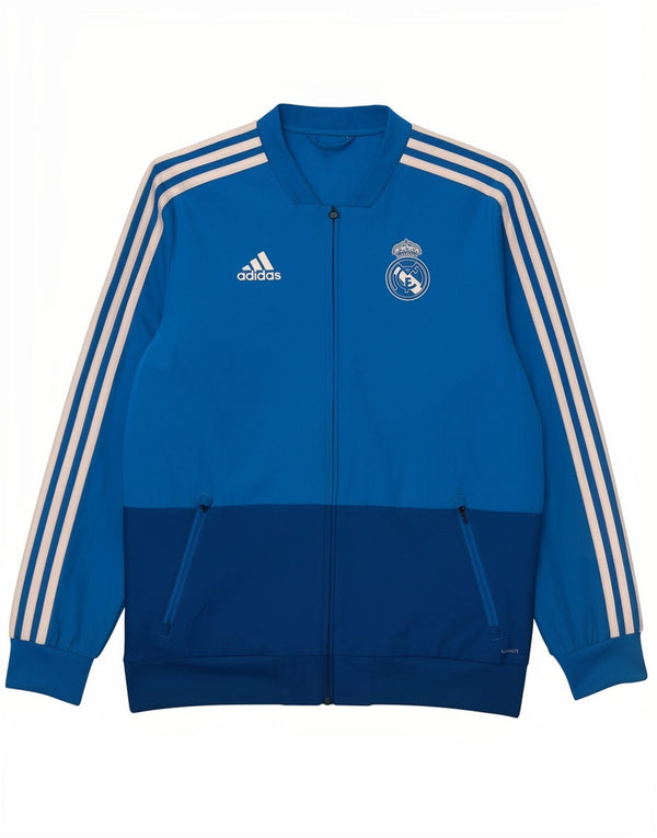 Adidas Boys Real Madrid Træningsdragt Topjakke 15-16 år Blue Sports