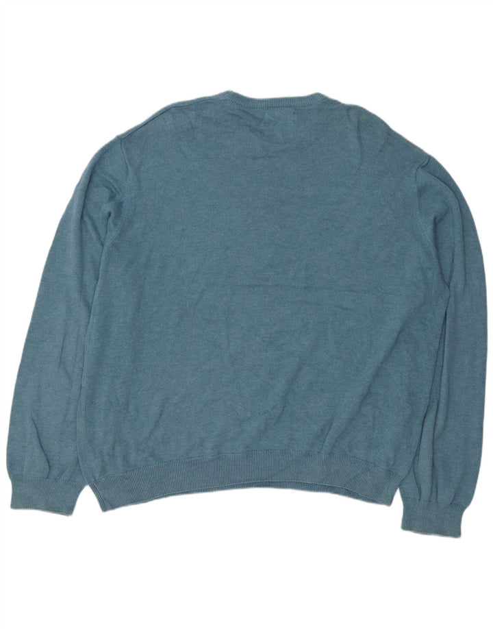 Marks & Spencer herre sweater med rund hals 3XL blå bomuld