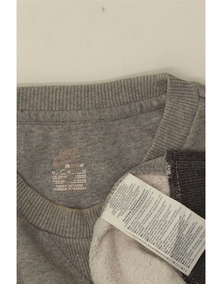 Nike Sweatshirt Jumper til mænd UK 38/40 Medium Grey Flecked Bomuld