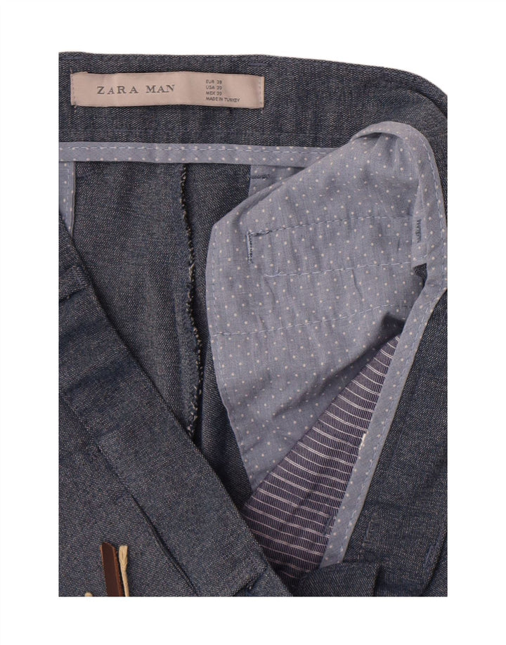Zara Herre Slim Chino Bukser EU 38 Small W30 L28 Grå