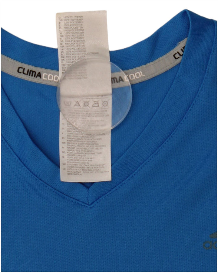 Adidas Dame Running Top Langærmet UK 14 Medium Blue Polyester Sports