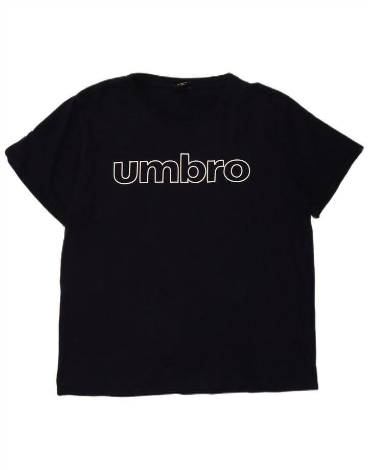 Umbro Herre Grafisk T-Shirt Top 2XL Navy Blue