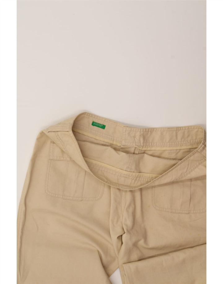 BENETTON Womens Bootcut Casual Trousers W32 L32 Yellow Cotton Vintage Benetton and Second-Hand Benetton from Messina Hembry 