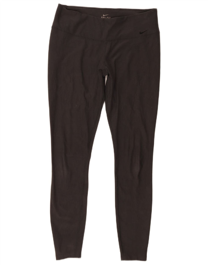 Nike Dame Dri Fit Leggings UK 16 Large Grå