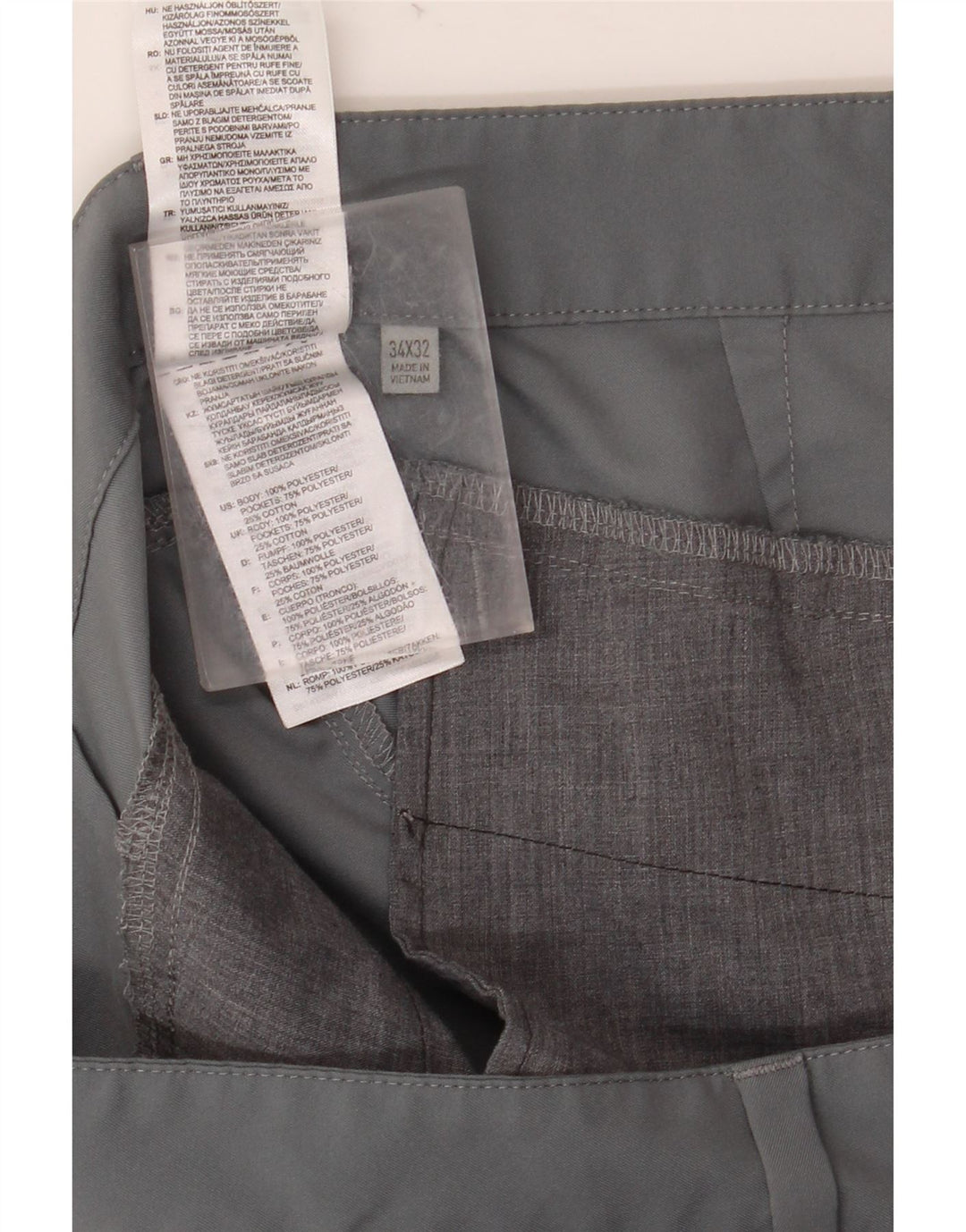 ADIDAS Slim Chino-bukser til mænd W34 L32 Grå polyester