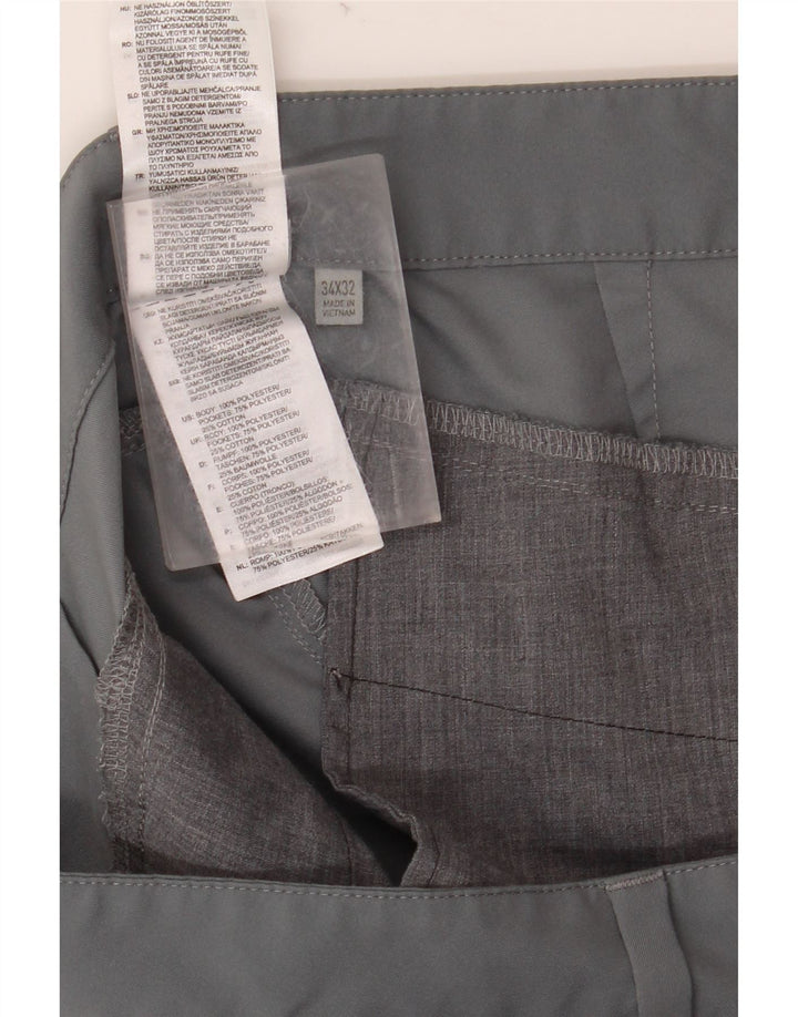 ADIDAS Slim Chino-bukser til mænd W34 L32 Grå polyester