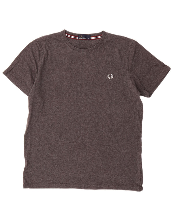 Fred Perry Herre T-shirt Top Medium Grey Flecked Bomuld