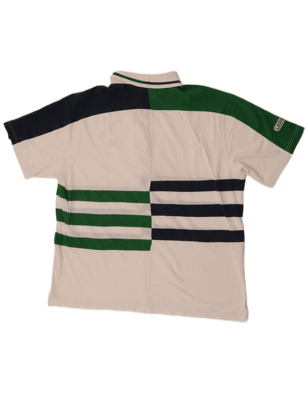 Lacoste Herre poloskjorte str. 6 XL Hvidstribet