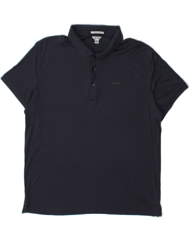 CALVIN KLEIN Mens Polo Shirt Large Navy Blue Cotton Vintage Calvin Klein and Second-Hand Calvin Klein from Messina Hembry 