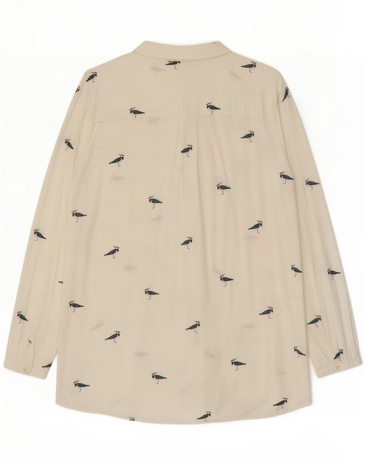 Joules kvinders abstrakt mønster Oversized skjortebluse UK 18 XL Hvid