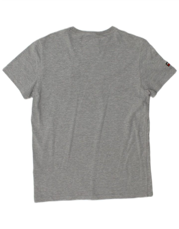 SUPERDRY Herre grafisk T-shirt top mellemgrå bomuld