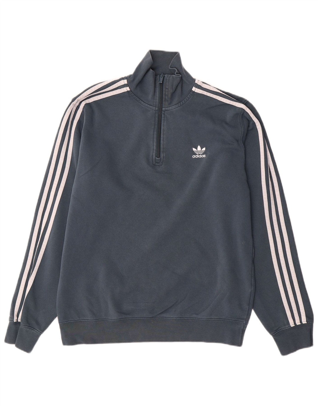 Adidas Sweatshirt med lynlås til mænd mellem grå bomuld