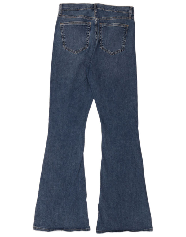 Topshop Dame Jamie Flared Jeans W30 L32 Blå Bomuld