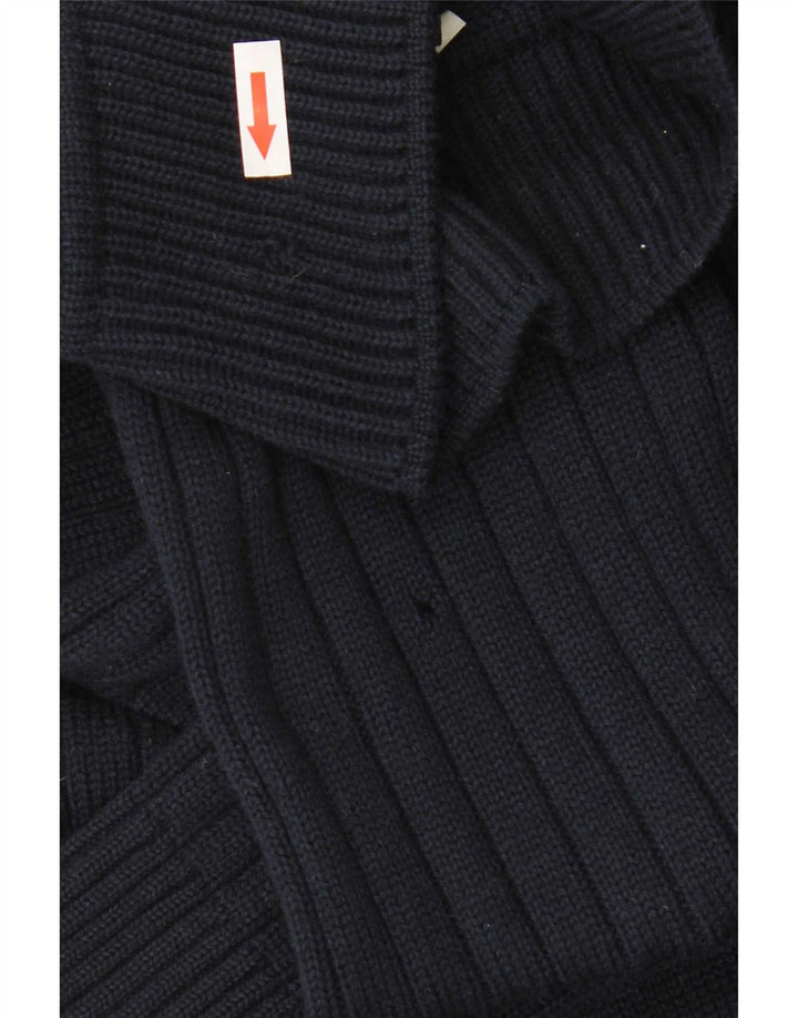 Ranger Herre Cardigan Sweater IT 50 Medium Marineblå Colourblock Virgin Wool