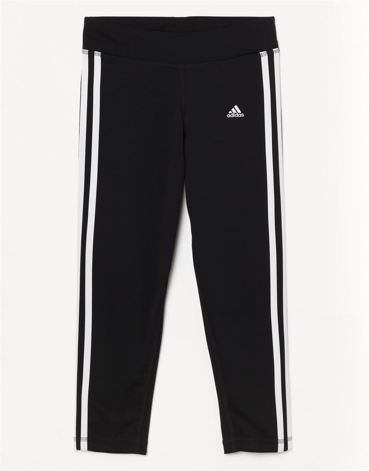 Adidas Dame Leggings UK 0/2 2XS Sort Polyester