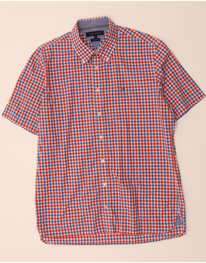 TOMMY HILFIGER Mens Custom Fit Shirt Large Multicoloured Check Vintage Tommy Hilfiger and Second-Hand Tommy Hilfiger from Messina Hembry 